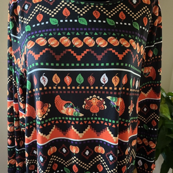 Celebrate Together Women’s 3/4 Sleeve Thanksgiving Themed Dress - Size Large - Picture 4 of 9